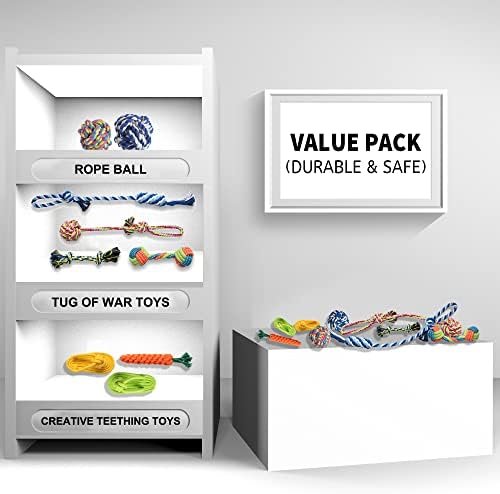 Happifox Dog Toys for Small Dogs 9 Pack 2022 Novo brinquedos de corda de cachorro de algodão seguro e durável