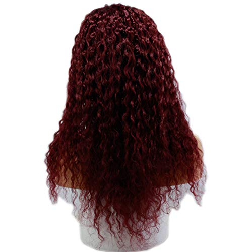 Dreambeauty Deep Wave 99J Wine Red Color Lace Frente Cabelo Humano Wigs Brasil Remy Cabelo Humano