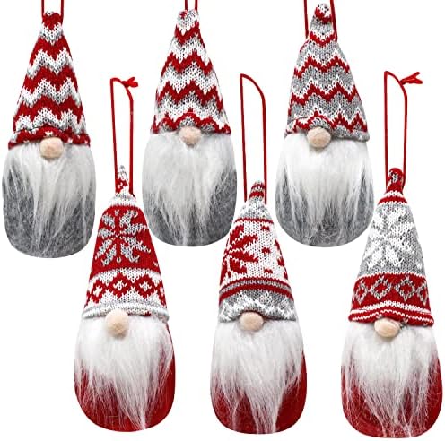 6 PCs Natal sueco Santa Tomte Gnome Ornamentos de Natal para pendurar e mesa de Natal Decorações de Natal