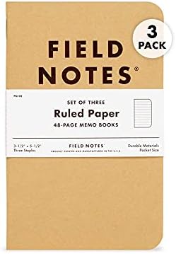 Notas de campo: Kraft Original 3 -Pack - Papel governado - 48 páginas - 3,5 x 5,5