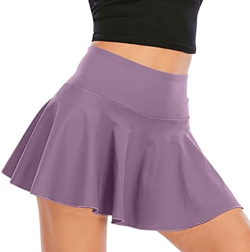 Mulheres plissadas saias de tênis shorts 2 em 1 lounge atlético SHORTS SUMPLEM SUMPLEIRO FLUISTRO