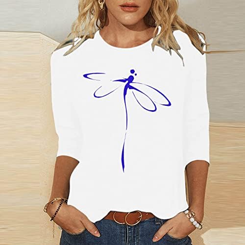 Tops for Women Summer Fashion 2023 Tees básicos 3/4 de manga Camiseta de túnica casual de túnica
