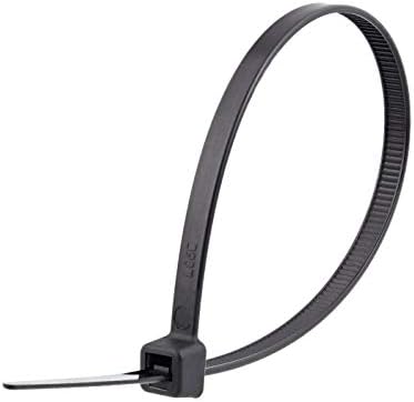 Cablets seguras de 8 polegadas de 8 polegadas Black UV Standard Cable Tie - 100 pacote