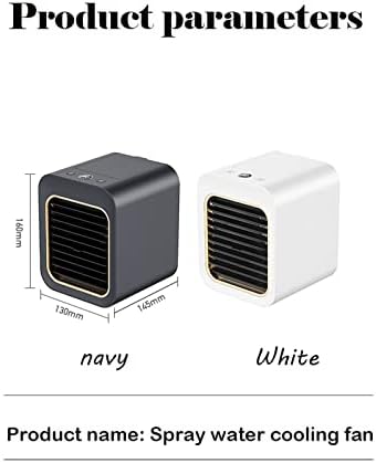 Mini ar condicionado, mini resfriamento USB pequeno ar condicionado, spray móvel portátil silencioso e