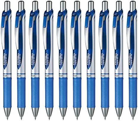 Pentel BL77-C Energel Ink Ballpoin Caneta, azul, 10 peças