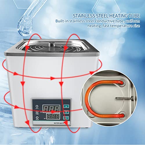 Banho de água termostática digital de laboratório com capacidade 3L, revestimento de aço inoxidável