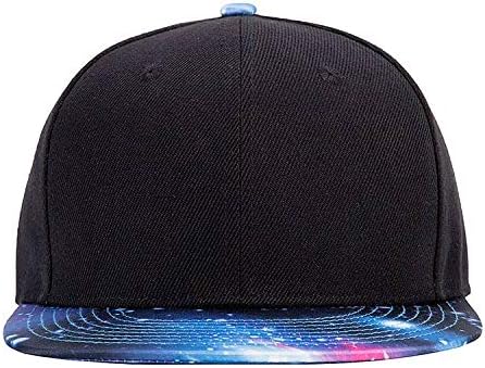 Quanhaigou galaxy snapback chapéu para homens mulheres, estilo de hip hop colorido chapéus lisos