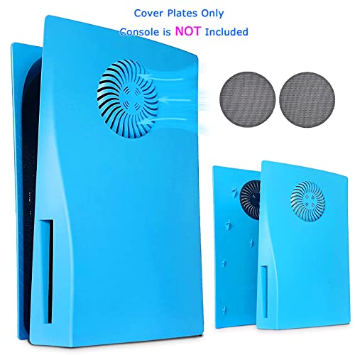 Novo para PS5 Placas de tampa face placas extras Substituição completa de cores azul-céu, compatível