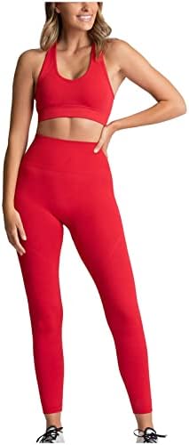 Red Pant preparado para senhoras outono verão 2023 roupas de ginástica esportiva de ginástica scrunch