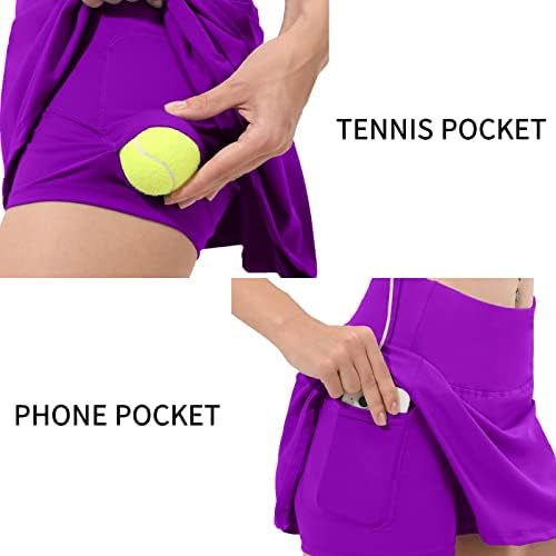 Rosemmetti High Wististed plissada saia de tênis para mulheres com shorts esportes de golfe atléticos