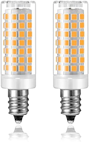 Bulbos LED E12 CQTLED, 6W 550LM 120V, 50W-75W equivalente, substitui a iluminação T4 /T3 JD, 2-PACK