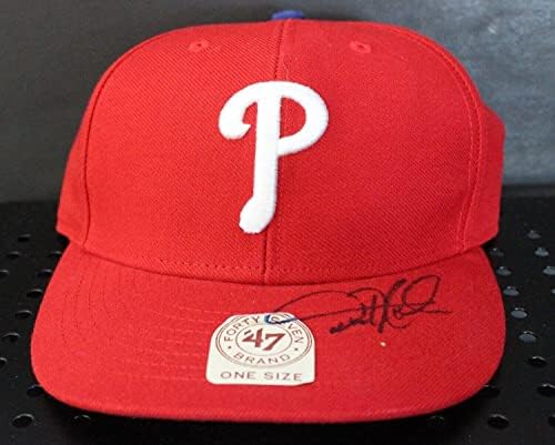 Dickie Noles assinou Phillies Hat Autograph Auto PSA/DNA AL77975 - Chapéus autografados