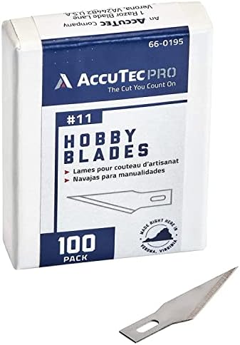 Blades de hobby accutec pro hobby 11 Reabilitação padrão - 100 -Pack - Precision projetado com
