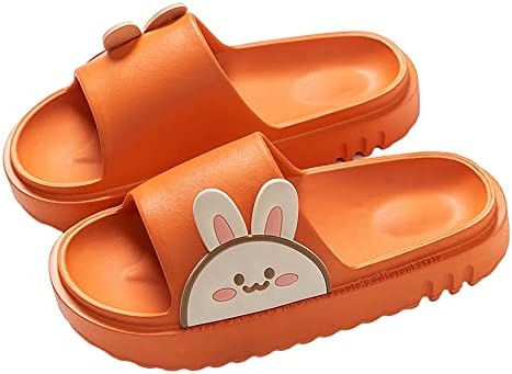Jinlononyu Menina de Kawaii Bunny Rabbit Slides abrem sandálias de chuveiro de spa de dedo do pé