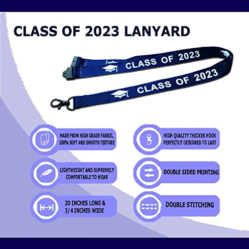 Classe Eastex de Keychain de Kanyard 2023 - Presente de graduação - idiota de identificação para chaves