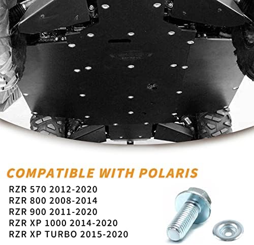 GSTP Kit de placa de skid utv utv e kit de parafuso compatível com polaris rzr 570 800 900 xp 1000