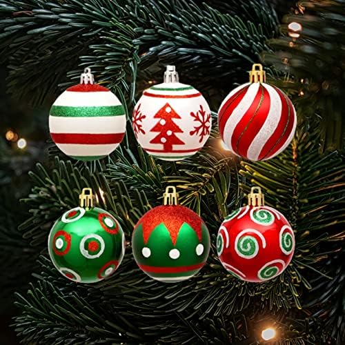 30pcs Ornamentos de bola de Natal, enfeites decorativos, decoração de árvores de Natal Bolas penduradas,