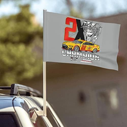 Joey Logano 22 clipe de janela da bandeira patriótica no Modelo 12x18 em