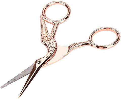 Rose Gold Tailor Scissors Vintage Scissors Scissors de aço inoxidável Ferramenta clássica de artesanato de broca