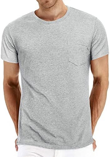 Camisetas para homens, manga curta masculina camisetas de pescoço sólido Camisetas de verão Tops básicos da