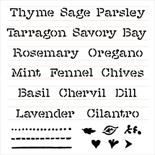 Etiqueta de erva estêncil para marcadores de jardim DIY por Studior12 - Selecione Tamanho - EUA Made | Artesanato