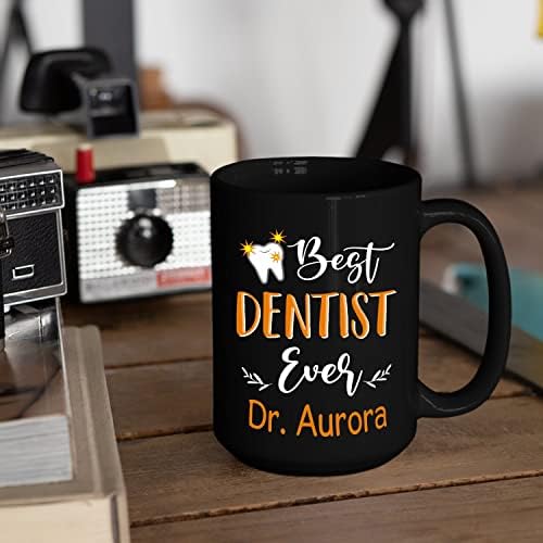 Melhor Dentista de Ever Conce Cree Cup, Hygienista Dentista Ortodontista Personalizada Higienista Black Coffee Caneca