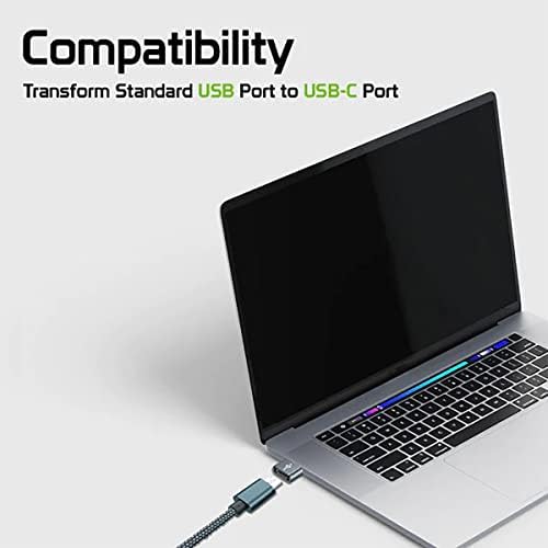 Usb-C fêmea para USB Adaptador rápido compatível com seu Dell XPS 13D-128 para Charger, Sync, dispositivos OTG