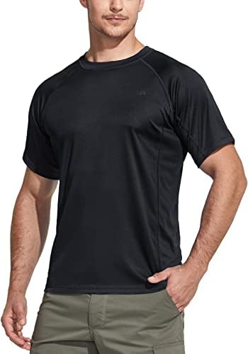 CQR Men's UPF 50+ UV Proteção ao ar livre camisetas ao ar livre, camiseta atlética para caminhada