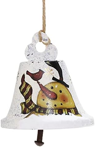 Cartoon de ferro forjado de Natal Pintado Mão Velho Man Snowman Bell Tree de Natal Pingente Pingente
