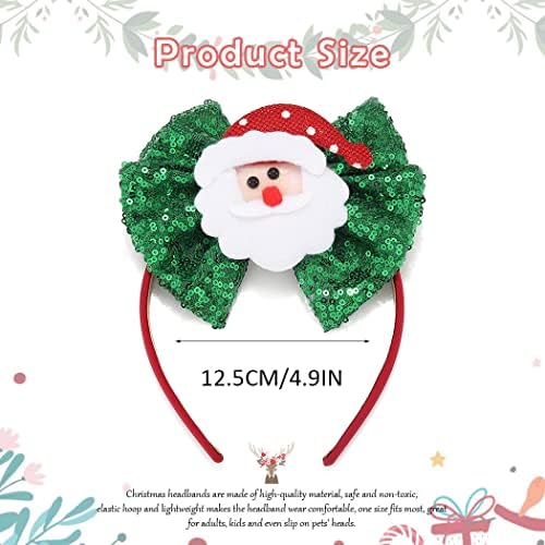 Fashey Christmas Snowman Bandas de cabeça de cabeça Xmas Bow Fand Christmas Holiday Headnds