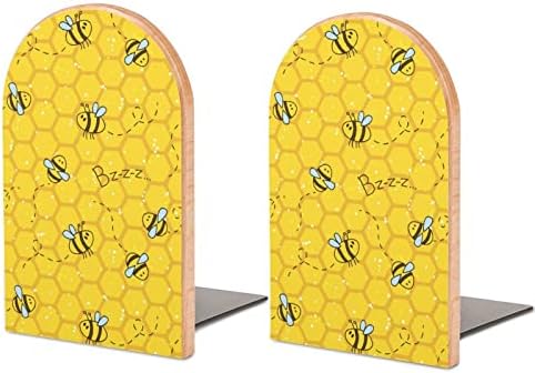 Livro termina fofas de alojamentos de padrões de abelhas fofas para prateleiras livros não esquisitos para manter
