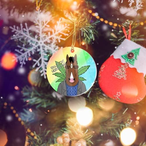 Ornamento bojack natal árvore cavaleiro claro acrílico memorial ornamentos de natal decoração