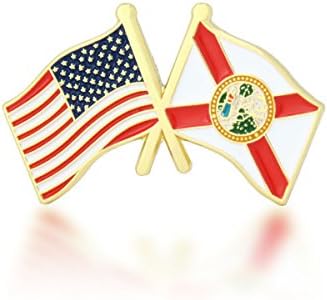 GS-JJ American e Florida State cruzaram a bandeira da amizade pino de lapela do esmalte