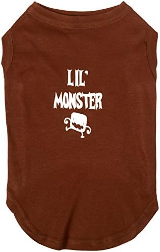 Mirage Pet Products Lil Monster Camisetas impressas de tela marrom xl
