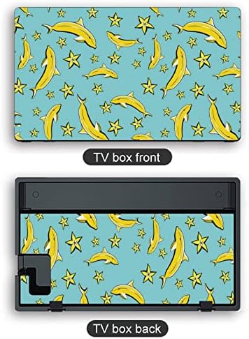 Bananas Dolphin Full Set Setorte Sticker Tampa para Nintendo Switch Console e Switch Lite Slim Skin