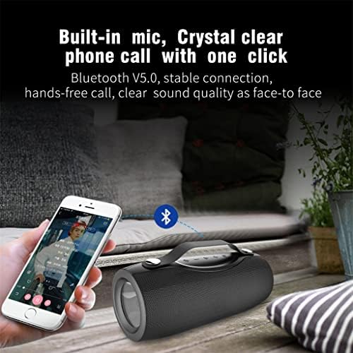 Wetyg Portable Speaker FM Rádio Outdoor Bass Speaker+Banco de Power+Lanterna, Suporte TF Card, Pen Drive