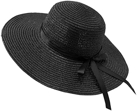 Chapéu de balde para mulheres, protetor solar de verão, chapéu de praia casual viseira chapéus largo roll
