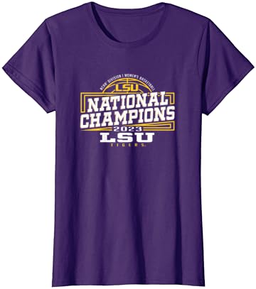 Campeão nacional de LSU Tigers 2023 T-shirt de vitória de basquete feminino