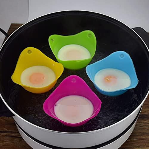 Caçador de ovos antiaderentes silicone ovo de xícara de xícara de ovo de ovo de ovo de ovo de
