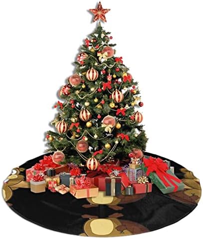 Saia de árvore de Natal desenho animado de animação de bateria de Natal de pelúcia de arbusta de 48 polegadas