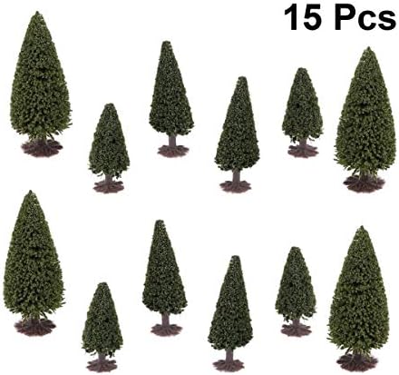 Cenário de sewacc modelo paisagem modelo pinheiro cedro árvores de arquitetura árvores miniaturas 15pcs