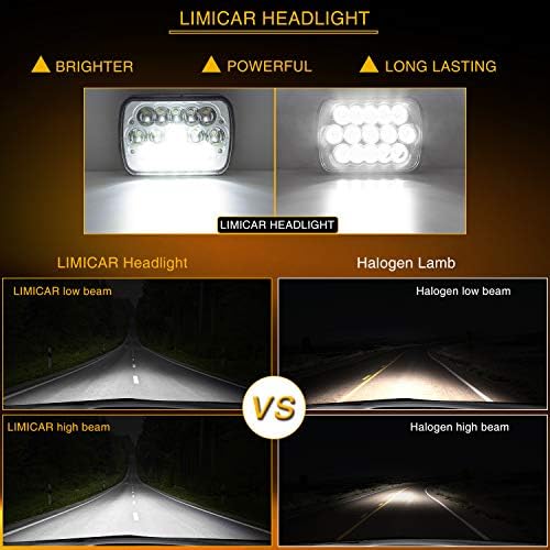 LIMICAR H6054 LED FARÇO 7x6 5x7 Par de farol de LED 7x6 faróis de veículo 6054 Faróis de LED para automóvel