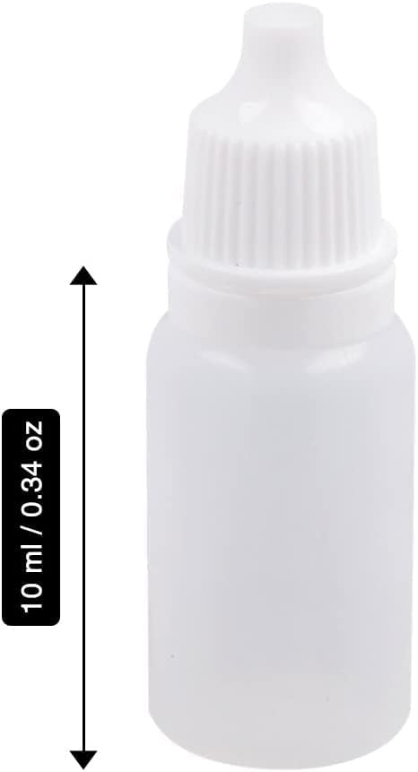 50 PCS Garrafas de garrafa de garrafa de garrafa plástica Plástico O olho de olho vazio Squeeze Bottle Bottle Small Grootper Recipientes recarregáveis ​​com tampas 10ml