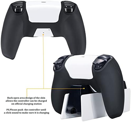 Pele de silicone da textura Yorha Grip para PS5 DualSense Controller x 2 com GRIPS PROFUNDO PRO