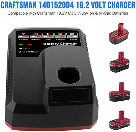 Advtronics 140152004 315.pp2030 19.2V Carregador compatível com Craftsman 19.2-Volt C3 Lithium & Ni-CD Bateria