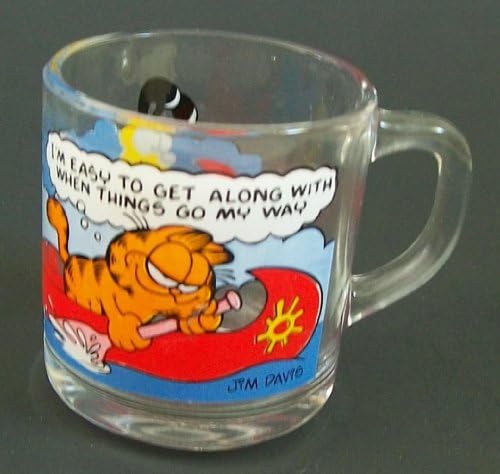 Garfield personagens caneca de vidro, sou fácil de se dar bem quando as coisas seguem em minha direção de