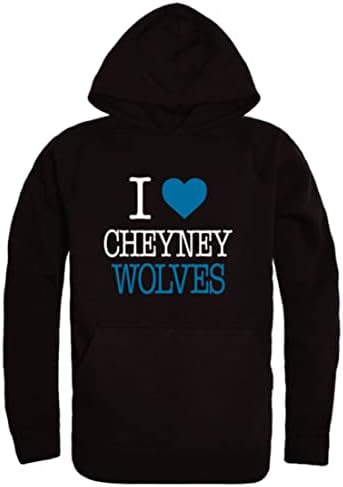 W Republic I Love Cheyney University of Pennsylvania Wolves Fleece Hoodie Sweetshirts