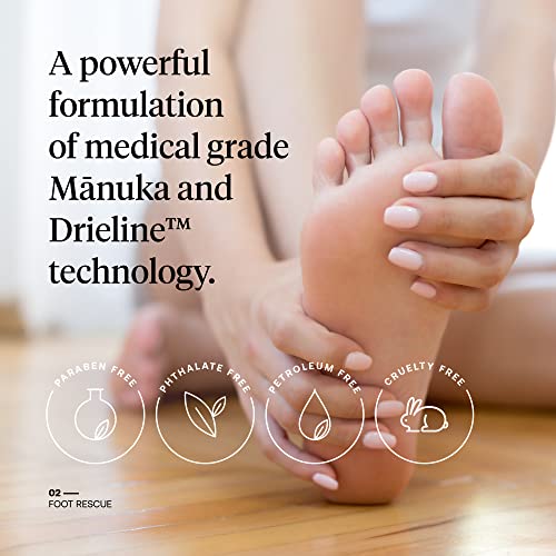 Primeiro creme para os pés Manuka Manuka para a pele seca e rachada | Alívio rápido para os pés | Natural e sem