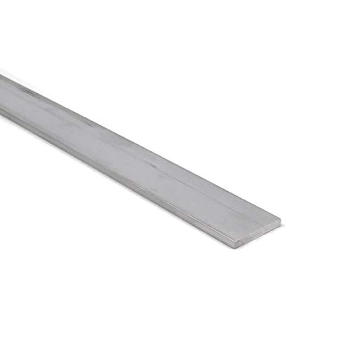 Barra plana de alumínio, 1/8 x 1-1/2, 6061 placa de uso geral, comprimento de 6 polegadas, estoque de
