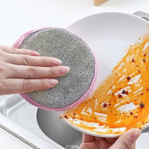 Panos de limpeza antiaderentes Houchu Dish Rags Ferramentas de limpeza de pratos de dupla latera